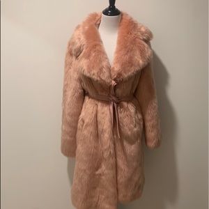 Diva Faux-Fur Coat! (Light pink)